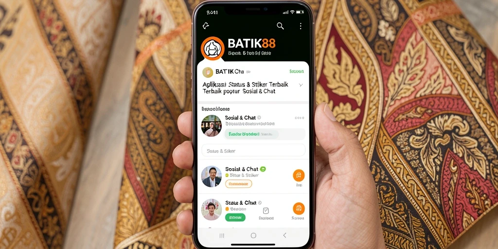 Tampilan antarmuka stiker BATIK88 yang menarik dan user-friendly.