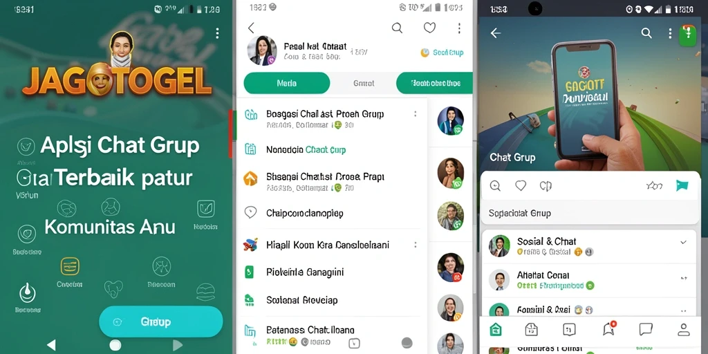 Antarmuka JAGOTOGEL pada tampilan Chat Grup yang menarik.