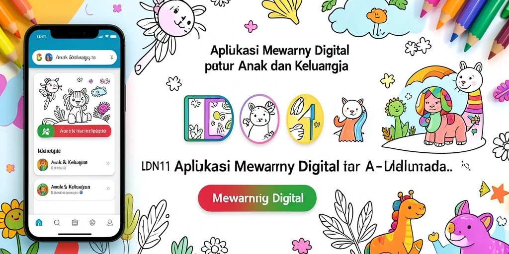 Tampilan antarmuka LDN11 yang kreatif untuk mewarnai.
