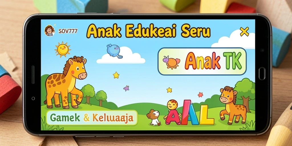 Tampilan antarmuka SOV777 yang ramah anak untuk permainan edukatif.